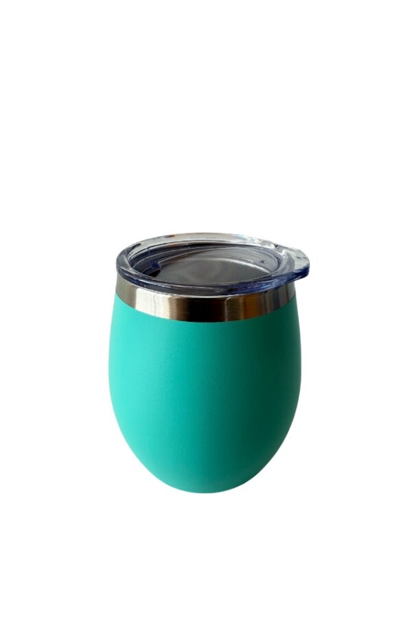 mate Turquesa pequeño Mate Térmico QueBuenardo – 236 ml con tapa transparente