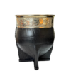 🧉 Mate Imperial Croco Negro con virola de alpaca