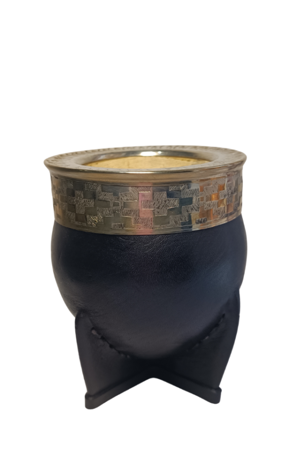 🧉 Mate Imperial Negro con virola de alpaca